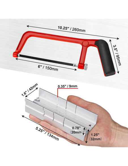 Sierra de Arco HAUTMEC 150mm con Caja de Inglete Ajustable