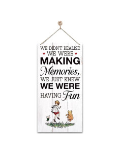 Letrero de Madera Winnie Pooh 35x17.5cm Decoración de Pared