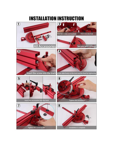 Medidor de Inglete JCFANTS GJ-150 Aluminio Precisión 27 Ángulos