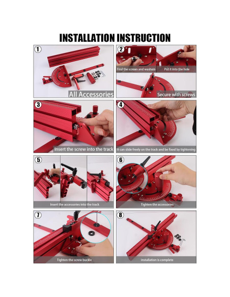 Medidor de Inglete JCFANTS GJ-150 Aluminio Precisión 27 Ángulos