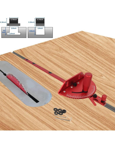Medidor de Inglete JCFANTS GJ-150 Aluminio Precisión 27 Ángulos