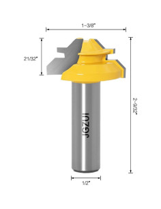 Fresa de Miter 45 JGZUI Mango 1.27 cm 3.49 cm de Corte 2