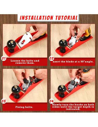 Planeador de Mano Lanties 5 cm Ajustable para Carpintería