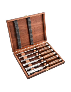 Cinceles de Carpintería EZARC 6 Piezas con Estuche