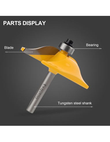 Juego de 3 brocas de enrutador Z.Hen 1/4" vástago para madera