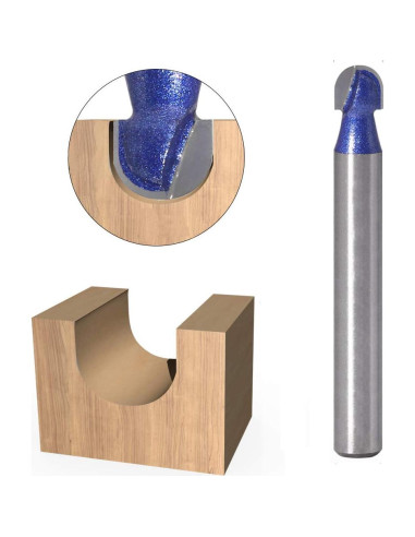 Juego de 4 fresas de caja Eyech 1/4" a 1/2" para madera