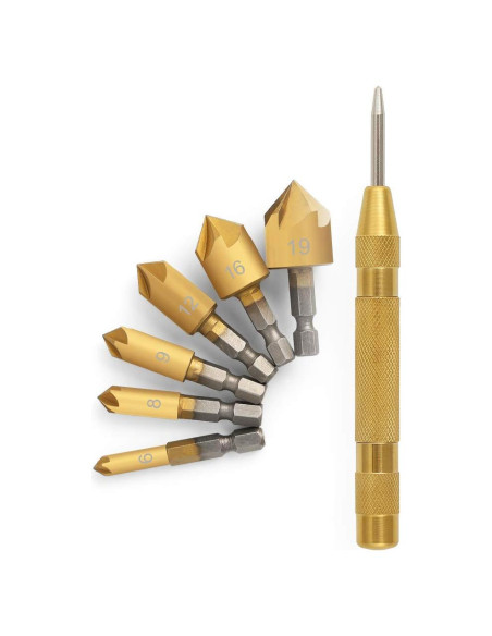 Juego de Brocas Avellanadoras COMOWARE - 7 Piezas para Madera