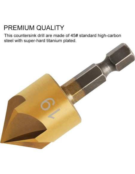 Juego de Brocas Avellanadoras COMOWARE - 7 Piezas para Madera