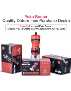 Router Compacto CtopoGo 800W con 12 Puntas para Madera 2