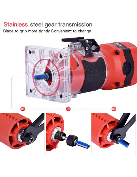 Router Compacto CtopoGo 800W con 12 Puntas para Madera Router Compacto CtopoGo 800W con 12 Puntas para Madera