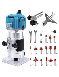 Router Eléctrico MeiMeiDa 800W con 15 Brocas y 6 Velocidades