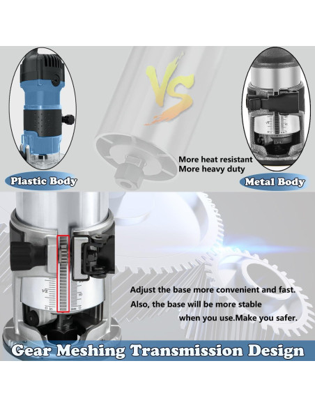 Router Eléctrico Dobetter DBTR700B 1.25HP 6 Velocidades