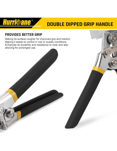 HURRICANE Doblador de Chapa Metálica 15,24 cm Mango Ergonómico