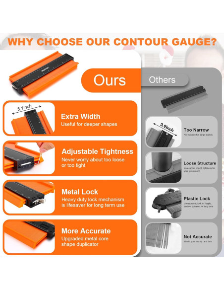 Calibrador de Contorno VARSK 5+10 cm con Bloqueo