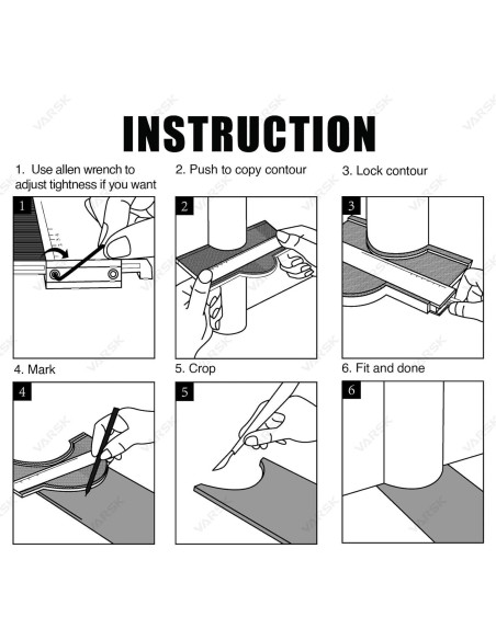 Calibrador de Contorno VARSK 5+10 cm con Bloqueo