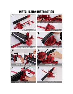 Guía de Inglete JCFANTS GJ-150 Aluminio 500mm Precisión 2