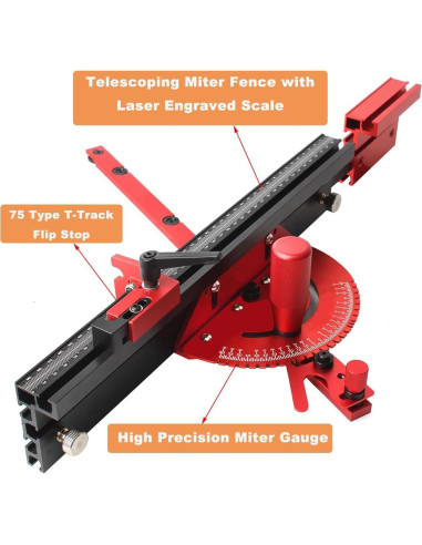 Guía de Inglete JCFANTS GJ-150 Aluminio 500mm Precisión