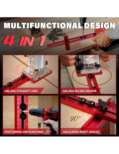 Soporte de Fresado 4 en 1 Sigerio - Aluminio Ajustable