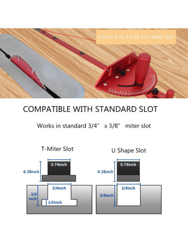 Guía de Inglete JCFANTS GJ-150 Aluminio 500mm Precisión