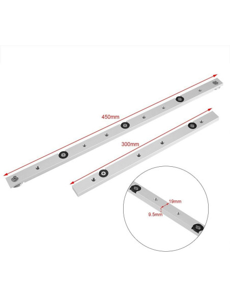 Barra deslizante FTVOGUE 30 cm para sierra de mesa