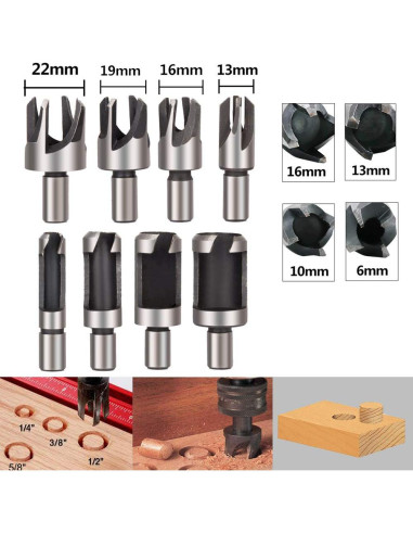 Juego de 23 brocas de avellanado Lukcase para carpintería