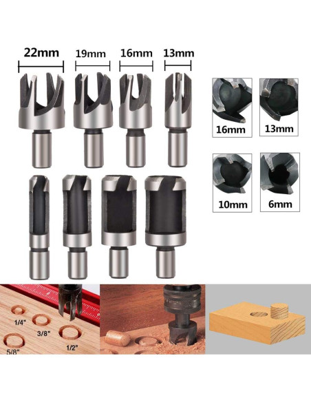 Juego de 23 brocas de avellanado Lukcase para carpintería