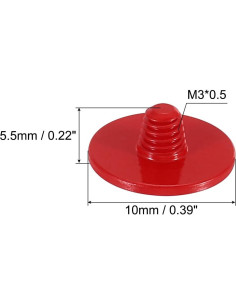 Botón de Disparo de Cámara Patikil Rojo 4 Pack Bronce Puro 2