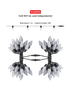 Luces de Navidad LED C9 Brightown 4.88m 25 bombillas fresa 2