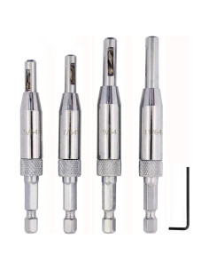 Juego de 4 Brocas HSS Eyech para Bisagras 1,98 a 4,36 mm