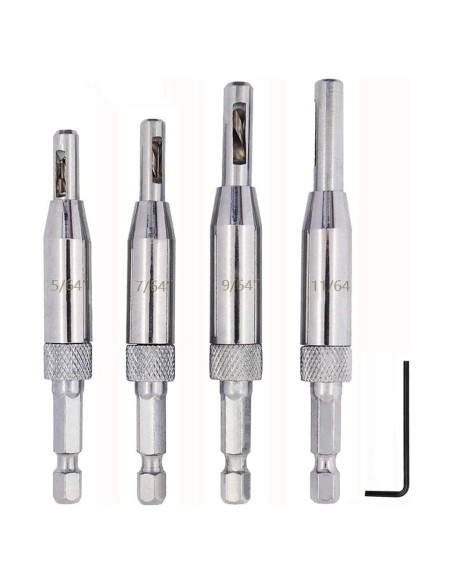 Juego de 4 Brocas HSS Eyech para Bisagras 1,98 a 4,36 mm