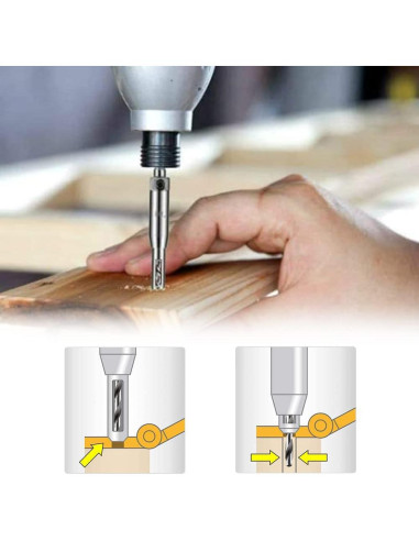 Juego de 4 Brocas HSS Eyech para Bisagras 1,98 a 4,36 mm