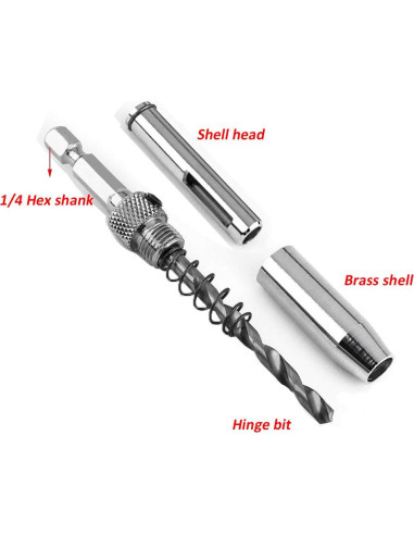 Juego de 4 Brocas HSS Eyech para Bisagras 1,98 a 4,36 mm