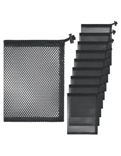 10 Bolsas de Malla con Cierre de Cordón BOJITEXS 15x20 cm