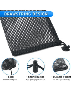 10 Bolsas de Malla con Cierre de Cordón BOJITEXS 15x20 cm 2