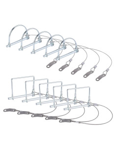 10 Pasadores de Acoplamiento Fukaisu 1/4" x 7cm con Anillo Rápido