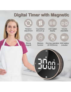 Temporizador de Cocina Digital Conree JW-3102-03 LED 99 Min 2
