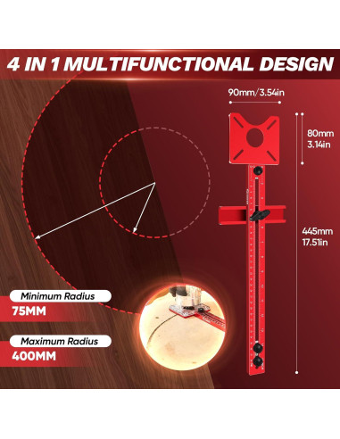 Soporte de Fresado de Router 4 en 1 Saker - Aluminio Versátil