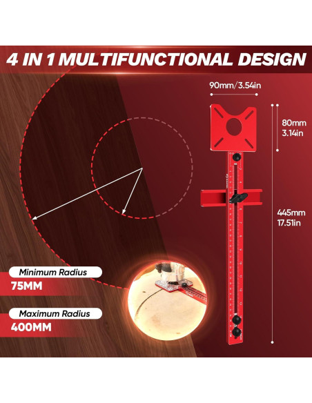 Soporte de Fresado de Router 4 en 1 Saker - Aluminio Versátil