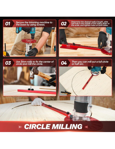 Soporte de Fresado de Router 4 en 1 Saker - Aluminio Versátil