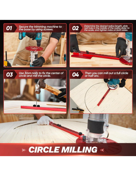 Soporte de Fresado de Router 4 en 1 Saker - Aluminio Versátil