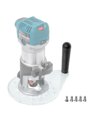 Placa Base Offset POWERTEC para Router 72146 - Acrílico Transparente