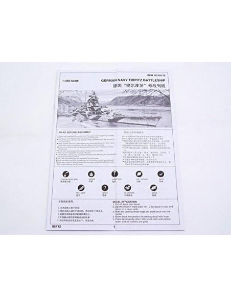 Kit de Modelo Acorazado Tirpitz 1943 Trumpeter 1:700