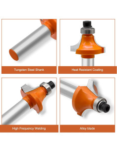 Juego de 12 Brocas de Router Zalaxt - Estuche de Madera 2