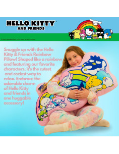 Almohada Corporal Arcoíris Hello Kitty 65x91 cm Suave Peluche 2