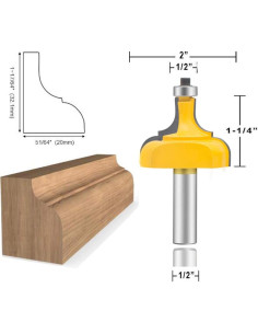 Juego de Brocas para Router LEATBUY 3 Piezas 12,7 mm 2