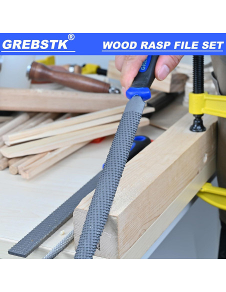 Juego de limas de madera GREBSTK 3 piezas 30.5 cm ergonómico