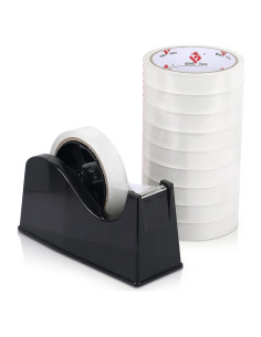 Dispensador de Cinta BOMEI PACK con 10 Rollos de Cinta Transparente