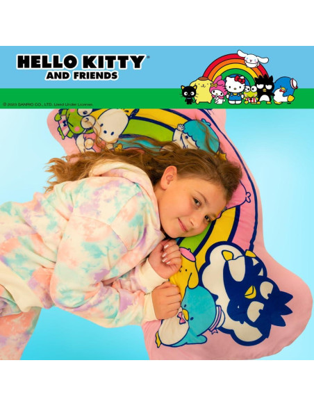 Almohada Corporal Arcoíris Hello Kitty 65x91 cm Suave Peluche