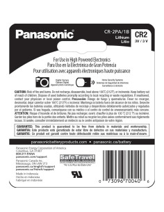 Batería de Litio Panasonic CR2 3V para Telémetros y Cámaras 2