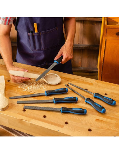 Juego de Raspas de Madera ROCKLER 6 Piezas para Carpintería